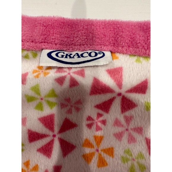 Graco Baby Pink Green Lady Bug Polka Pinwheel Geo Baby Plush Toy Lovey - Picture 8 of 9